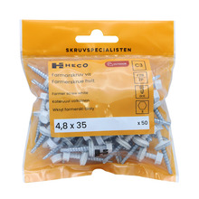 Farmarskruv C2 4,8 x 35 mm Vit 50-pack Heco